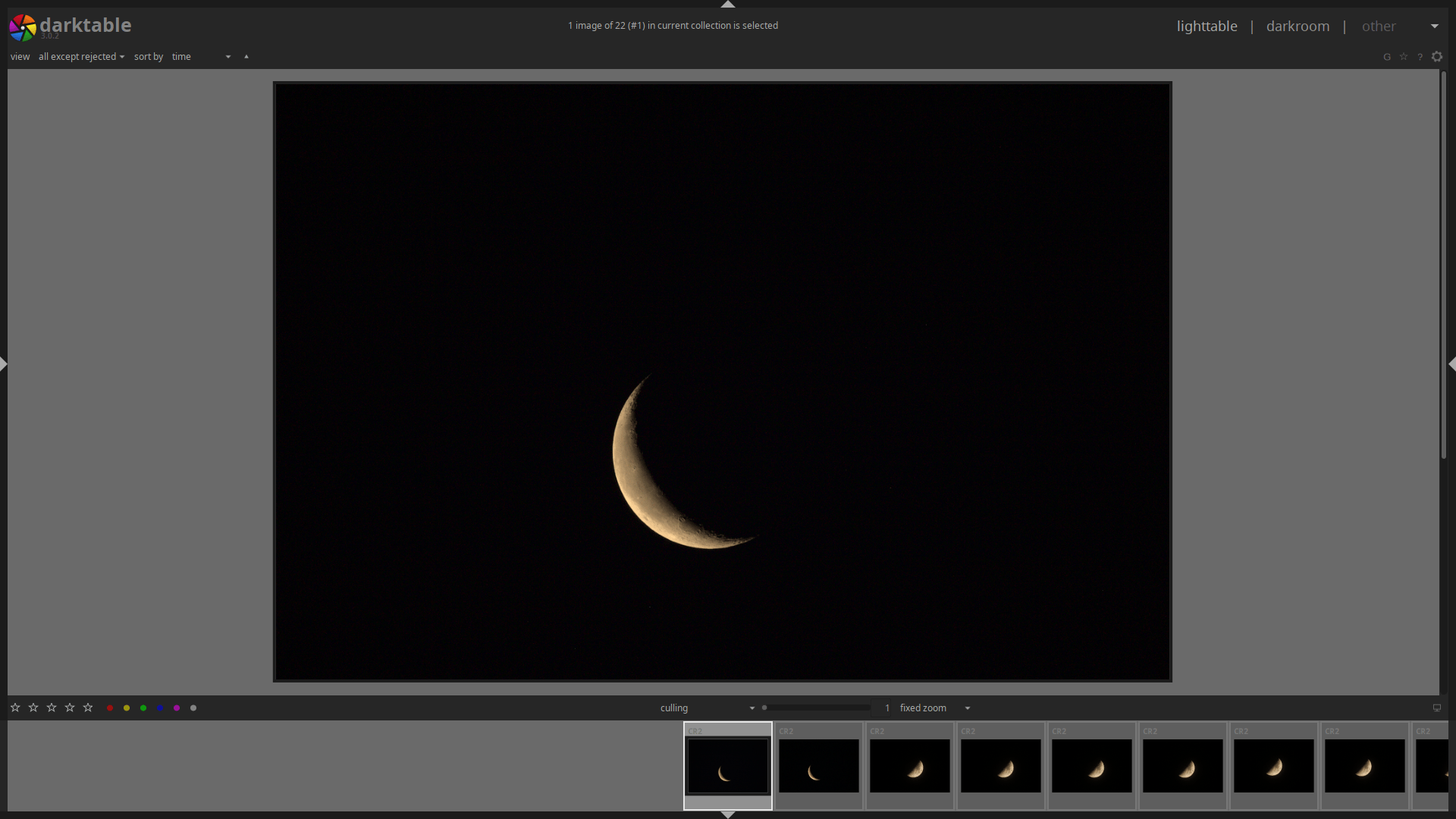 Photo editing workflow using Darktable