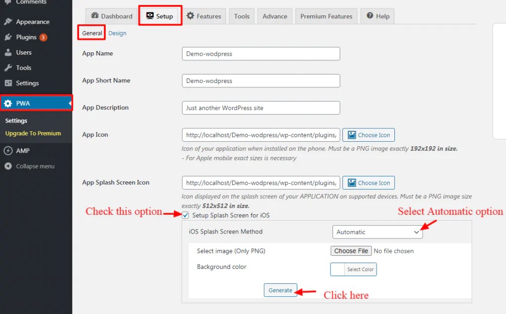 How to setup iOS Splash Screen in PWA PWA for WP Documentation