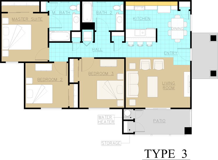 Floor Plans Court Affordable Housing in Porterville, California