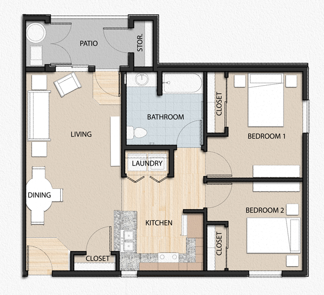 Floor Plans Willow Springs Senior Apartments Affordable Housing in Willows, California