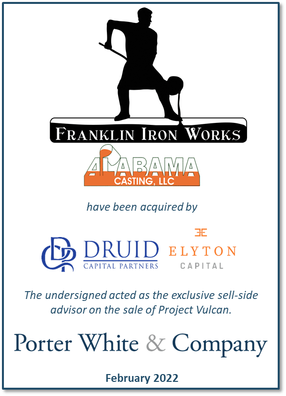 PW&Co Completes Sale of Franklin Iron Works and Alabama Casting