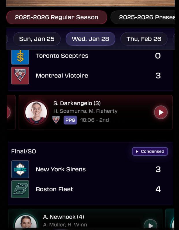 PWHL Fan App Stay Ahead of the Game RealTime Scores, Stats, Video