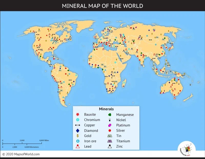 Global Distribution Of Minerals, Occurrence, Deposits
