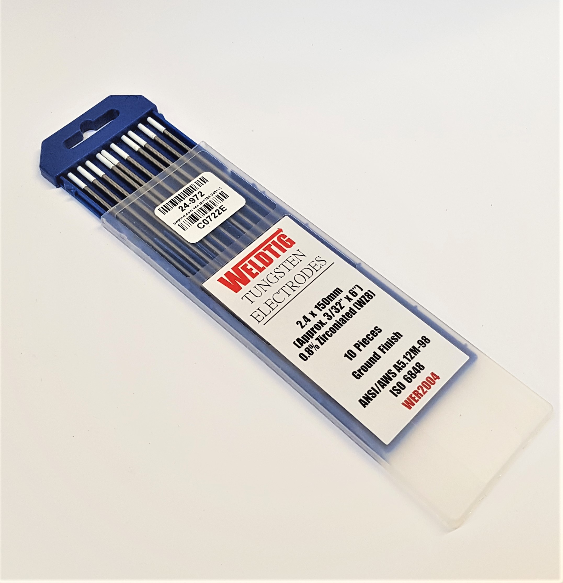 2.4mm Zirconiated Tungsten Electrodes (White) PWP Industrial