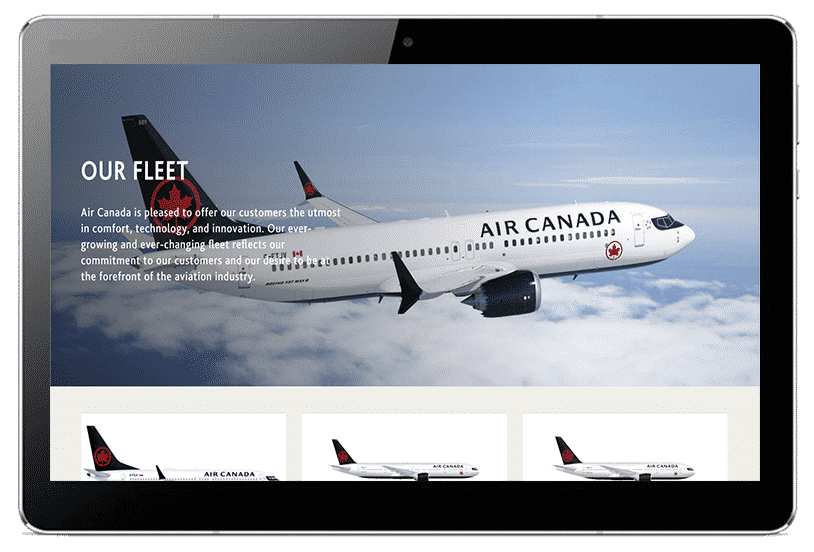 Air Canada Onboard Digital Services