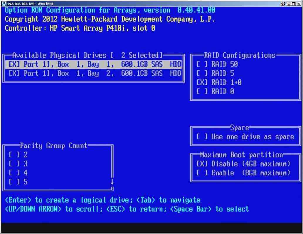option rom utility raid настройка