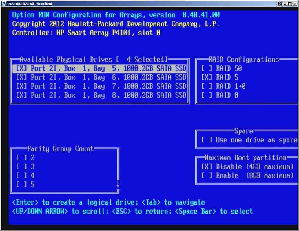 option rom utility raid настройка