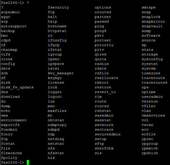 Netapp command line list Настройка серверов windows и linux