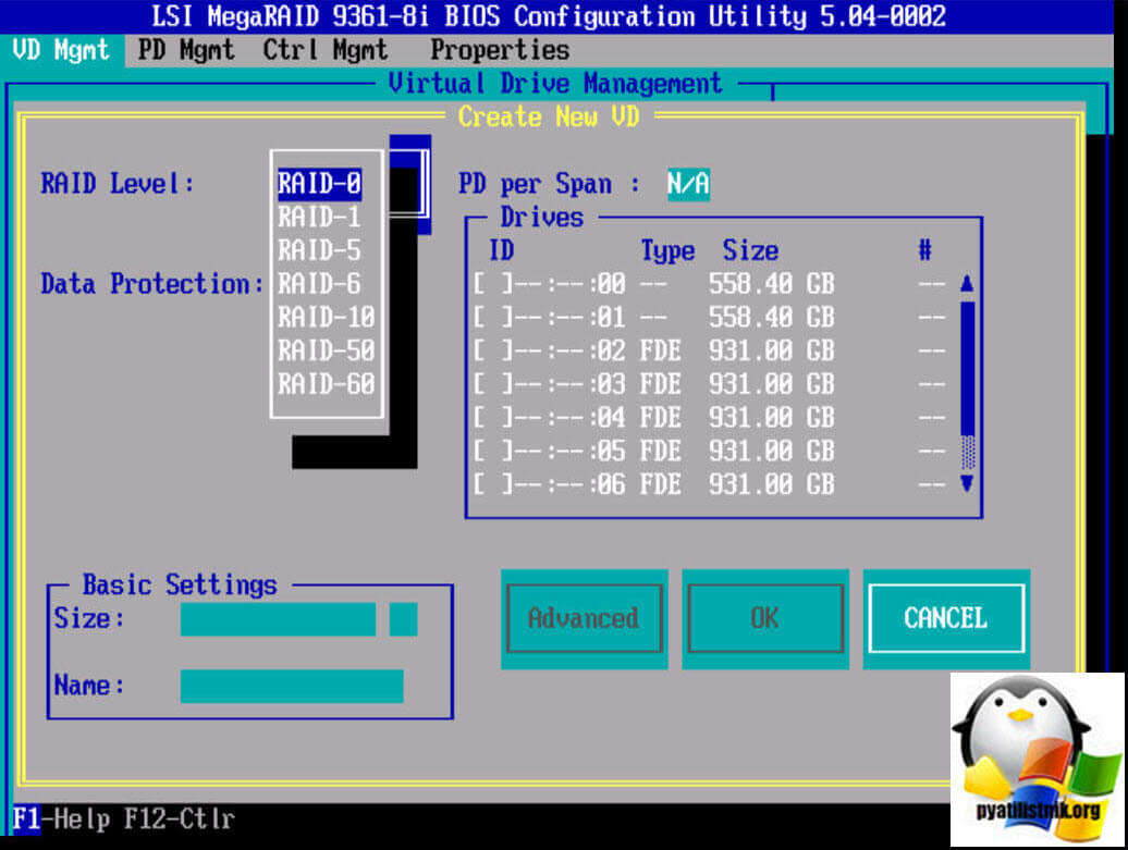 Avago megaraid storage manager настройка