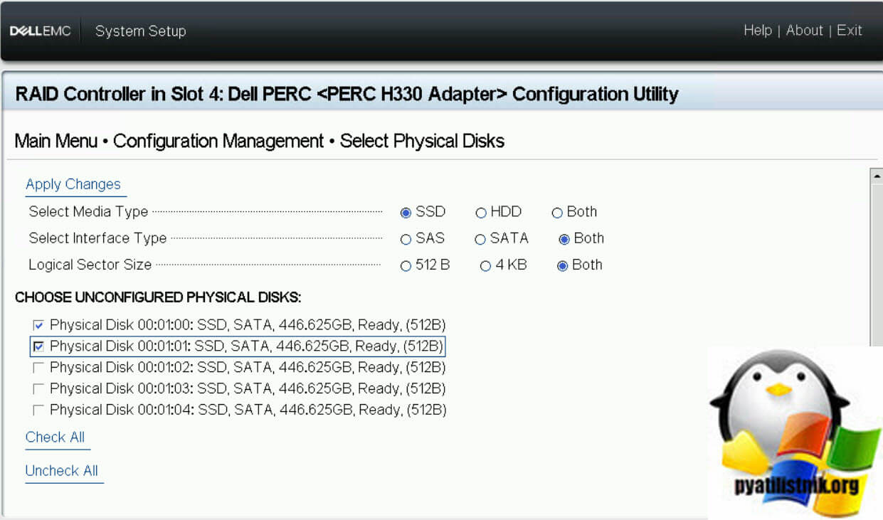 Как создать RAID на Dell PERC H330 Adapter Настройка серверов windows