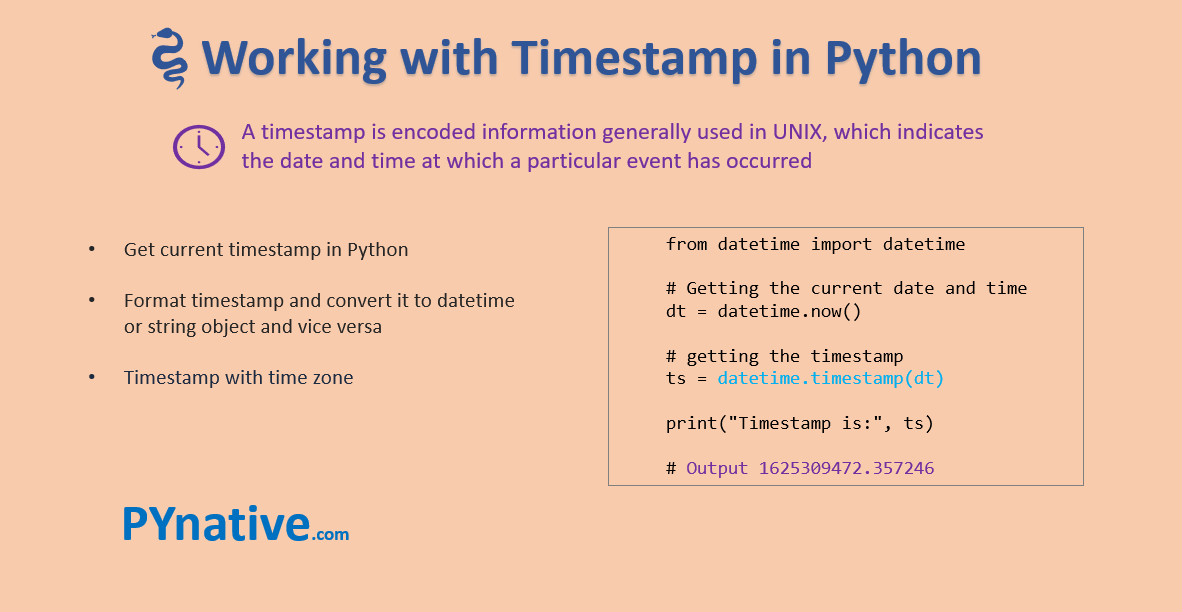 Python Timestamp With Examples PYnative