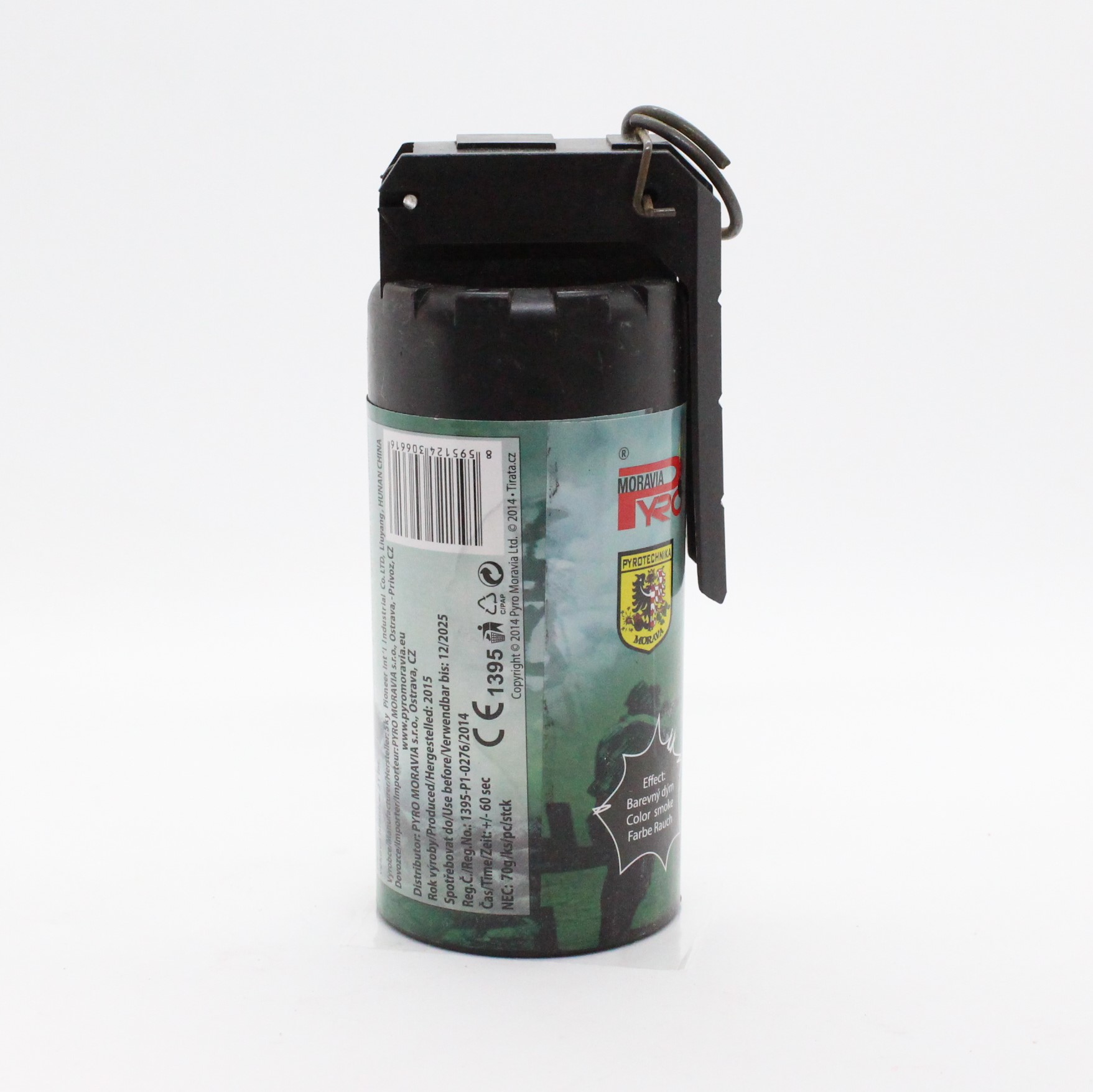 Green smoke grenade w. lever igniter PyroFire.EU