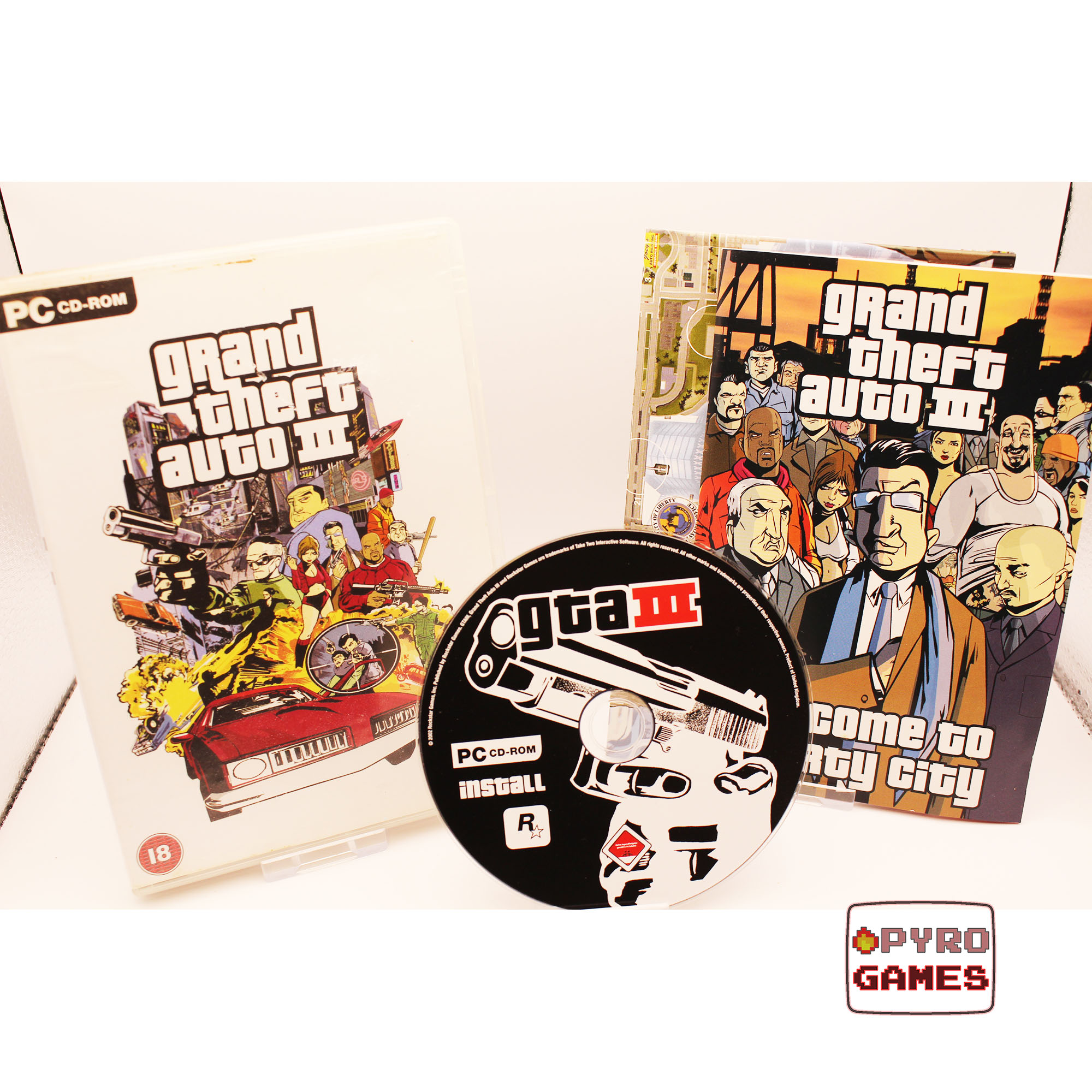 Grand Theft Auto III 3 PC Game CDROM Pyro Games