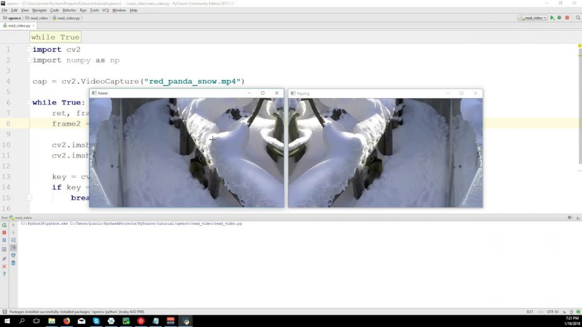 Loading Video and Webcam OpenCV 3.4 with python 3 Tutorial 2 Pysource Loading Video and Webcam OpenCV 3.4 with python 3 Tutorial 2 Pysource