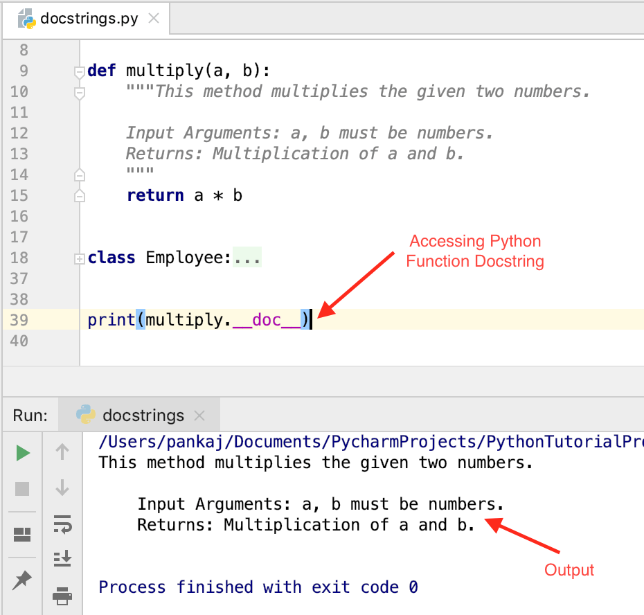 Python Docstring вещи, которые вы должны знать