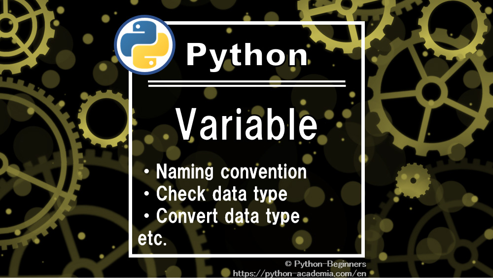 [Python Variable]Name Convention, how to check data type etc.