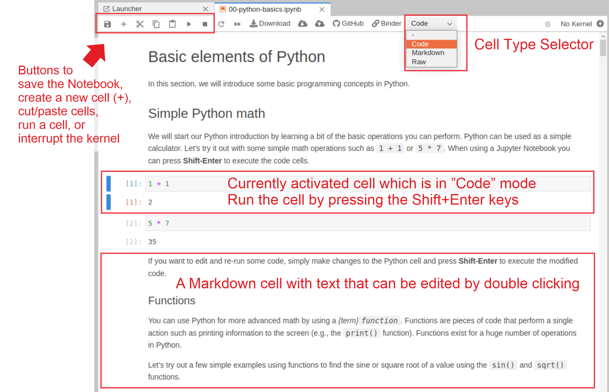 Using JupyterLab for writing code