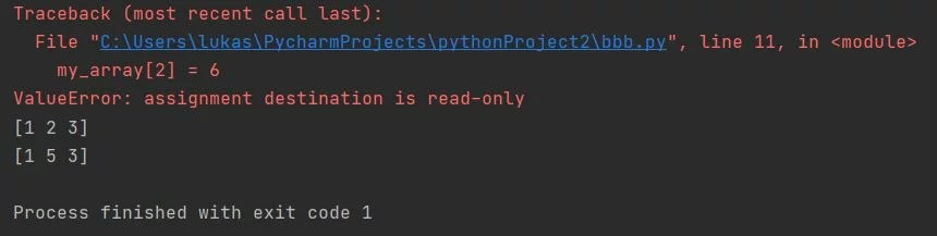 How to create an immutable Numpy array? Pythoneo