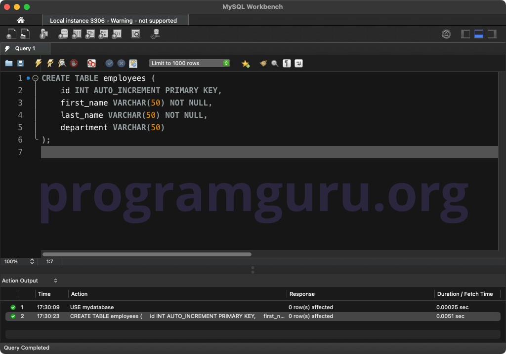 MySQL ASCII() String Function
