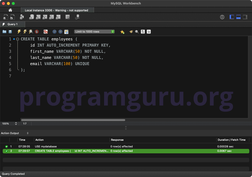 MySQL INSERT Row(s) Statement