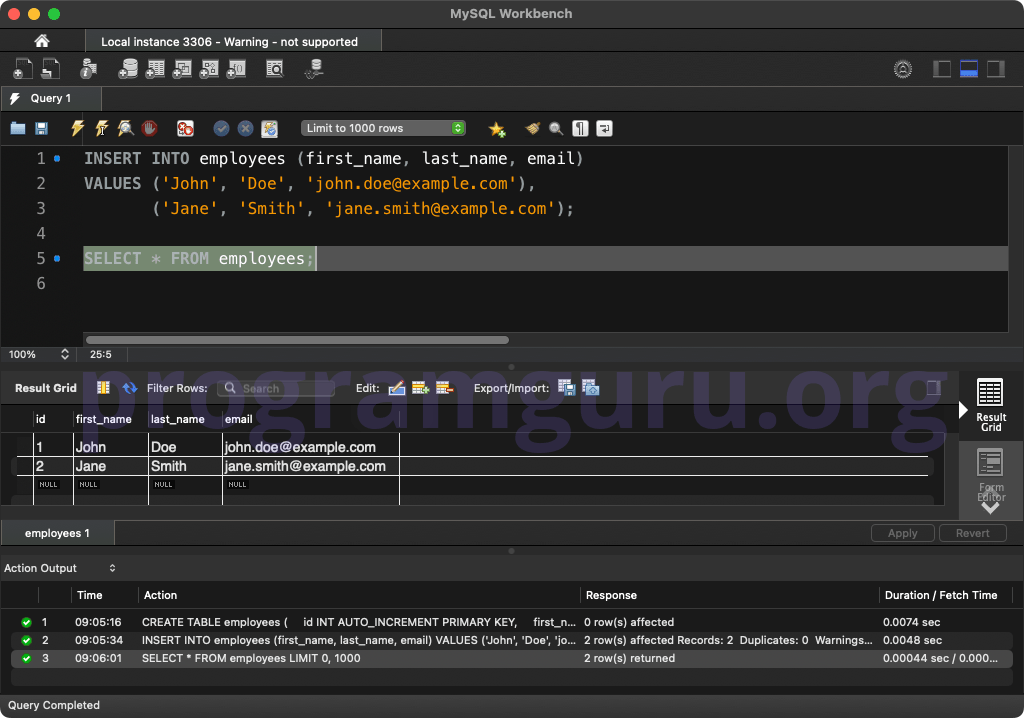 MySQL REPLACE ROW Statement