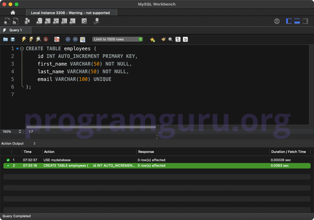 MySQL UPDATE Row(s) Statement