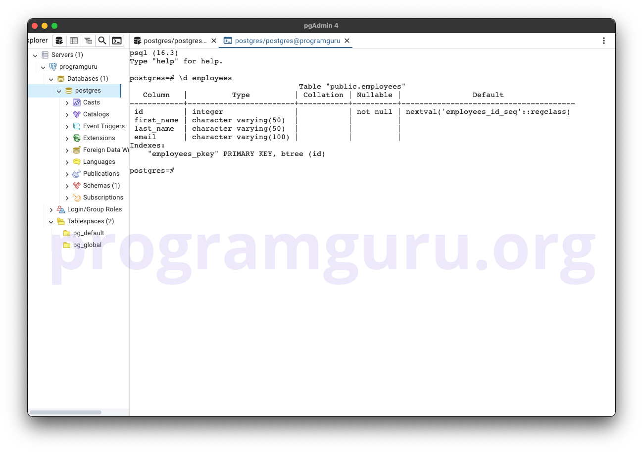 PostgreSQL ALTER TABLE Statement