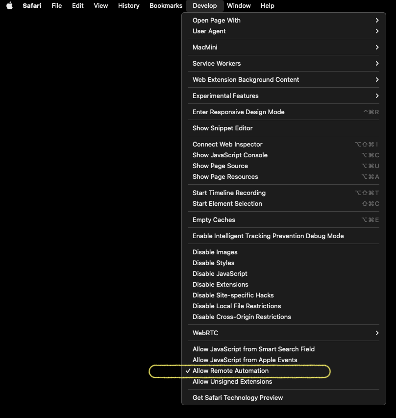 Selenium Open Safari browser Python Examples