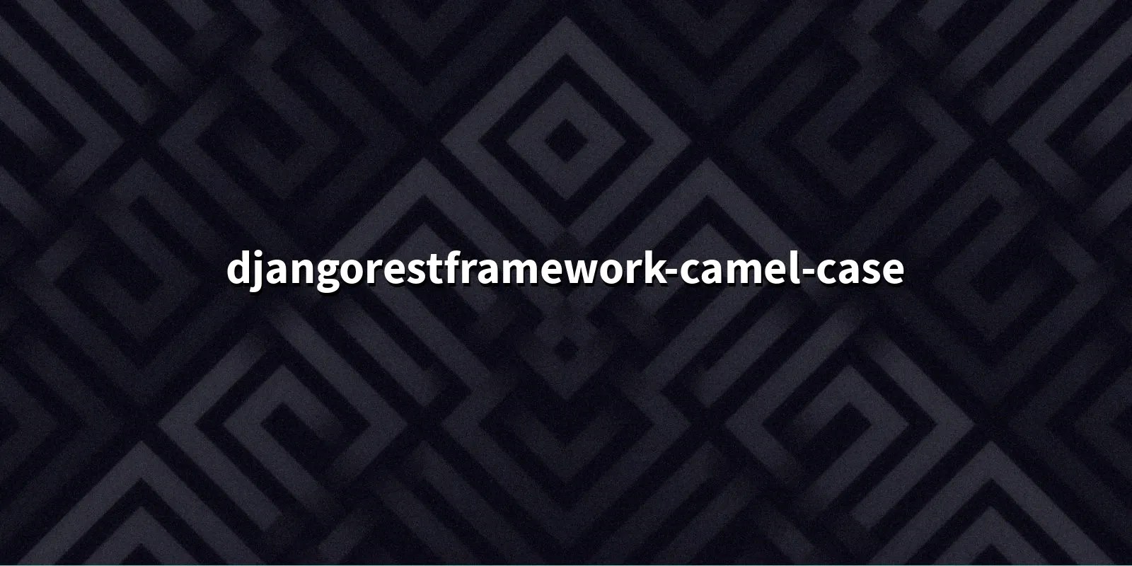 djangorestframeworkcamelcase 1.4.2 Camel case JSON support for