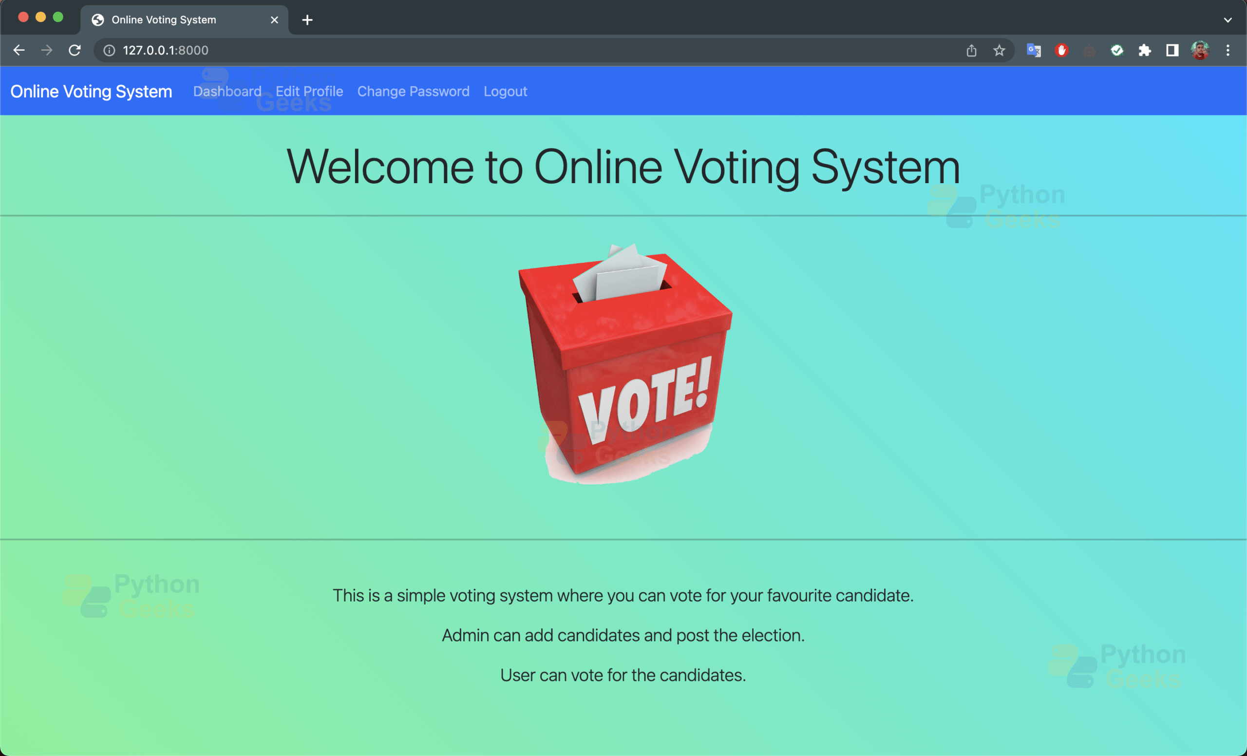 Python Django Online Voting System Smarter Elections Start Here