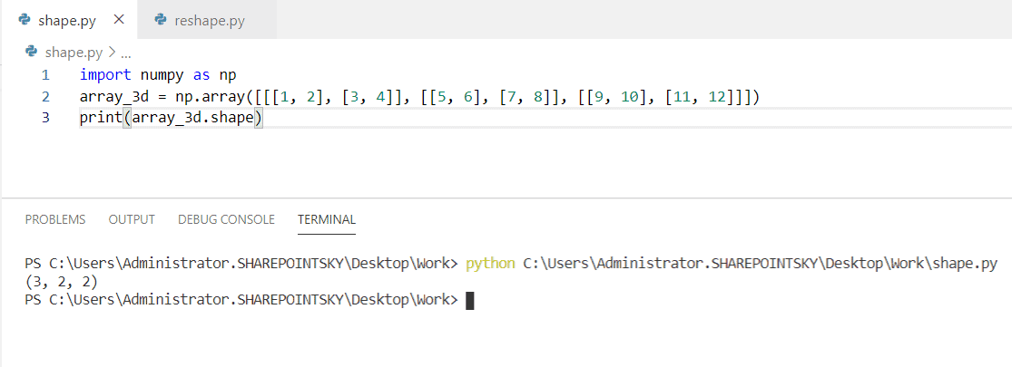Python Shape Of An Array Python Guides