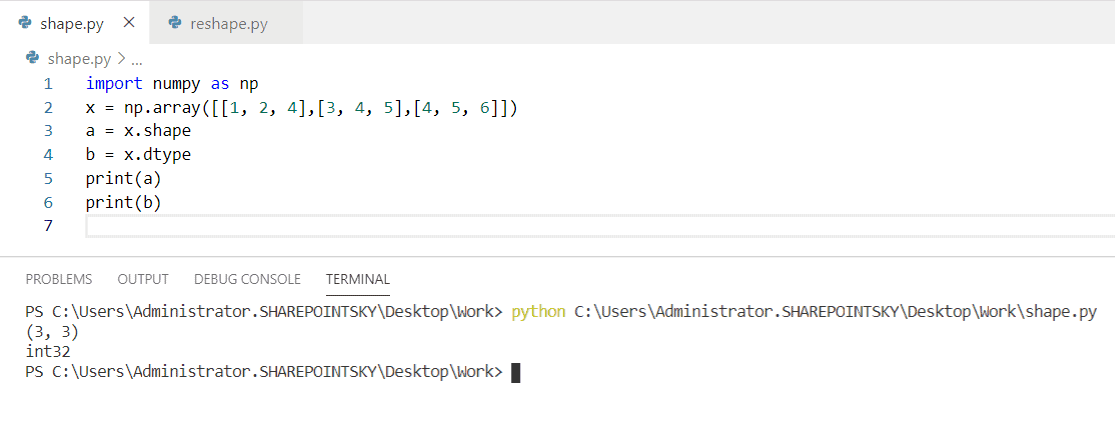 Python Shape Of An Array Python Guides
