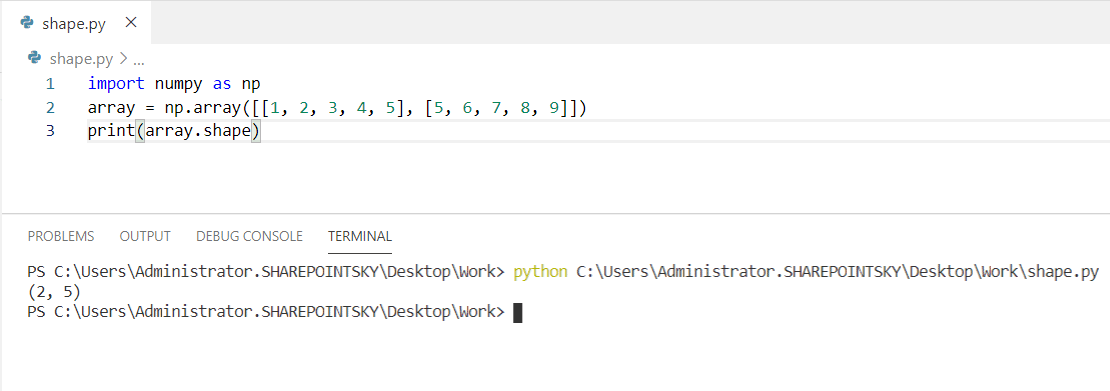 Python Shape Of An Array Python Guides