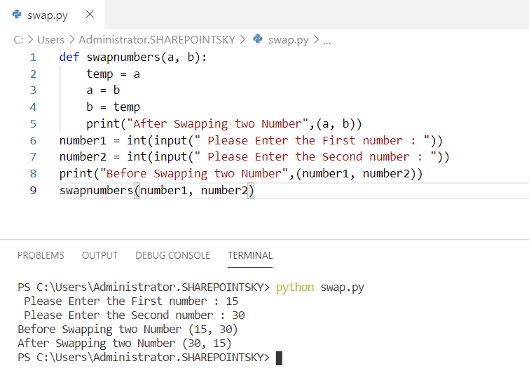 How To Swap Two Numbers In Python + Various Examples Python Guides
