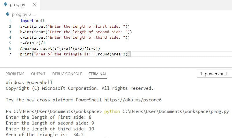 How To Find Area Of A Triangle In Python Python Guides