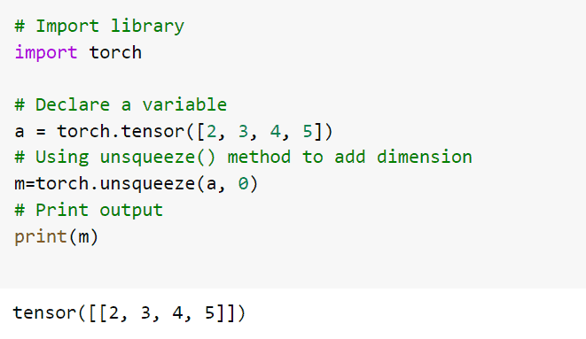 PyTorch Add Dimension [With 6 Examples] - Python Guides