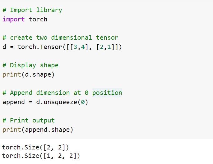 PyTorch Add Dimension [With 6 Examples] - Python Guides