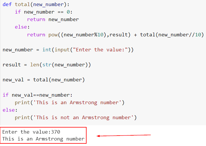 Armstrong Number In Python Python Guides