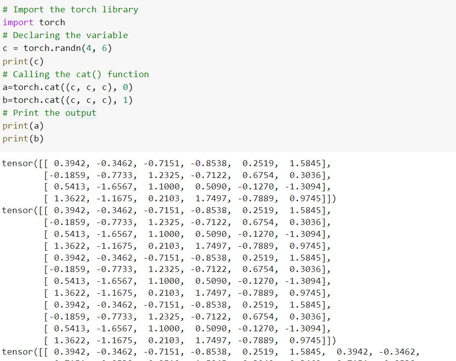 How To Use PyTorch Cat Function Python Guides