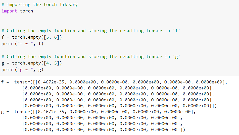 Create PyTorch Empty Tensor Python Guides