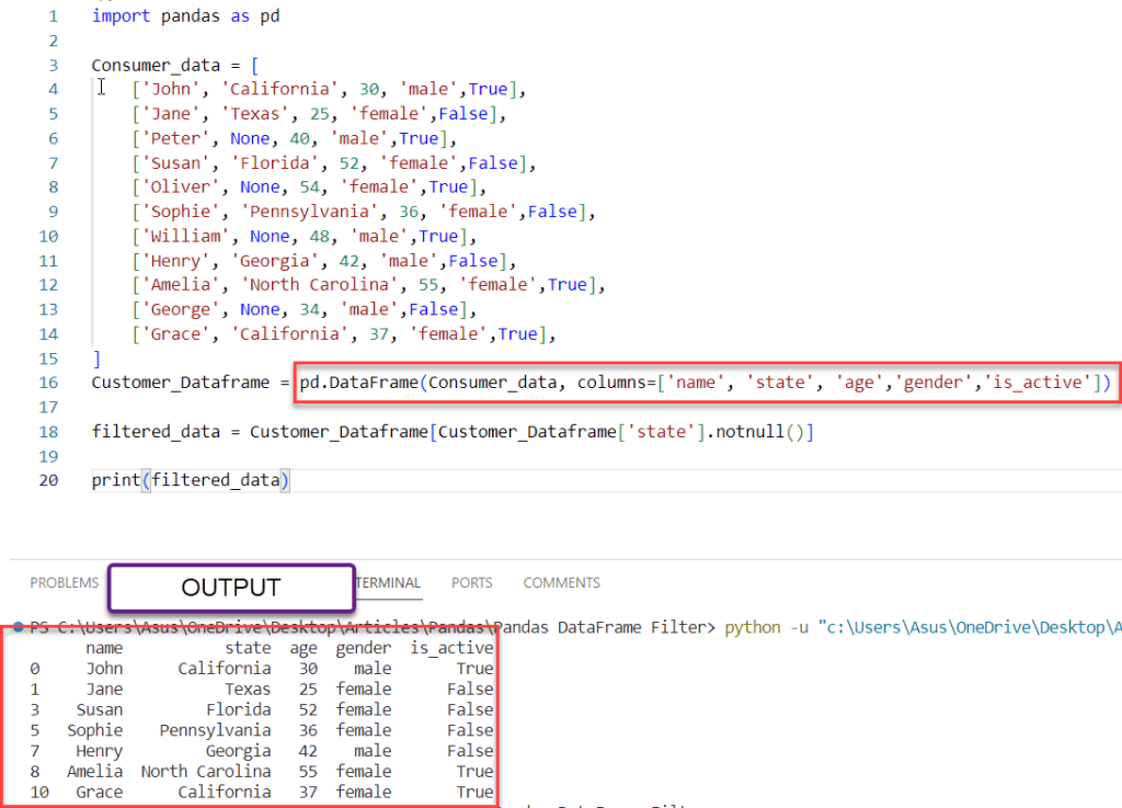 How To Filter DataFrame In Python Pandas 11 Ways To Filter Pandas DataFrame Python Guides