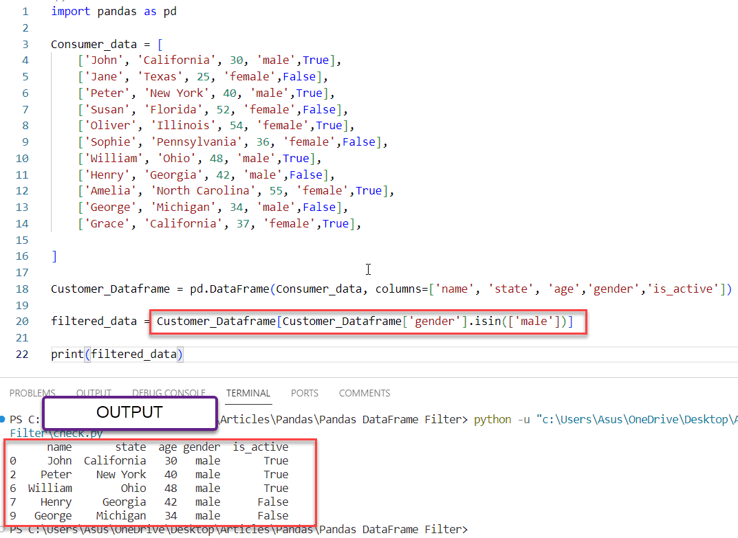 How To Filter DataFrame In Python Pandas 11 Ways To Filter Pandas DataFrame Python Guides