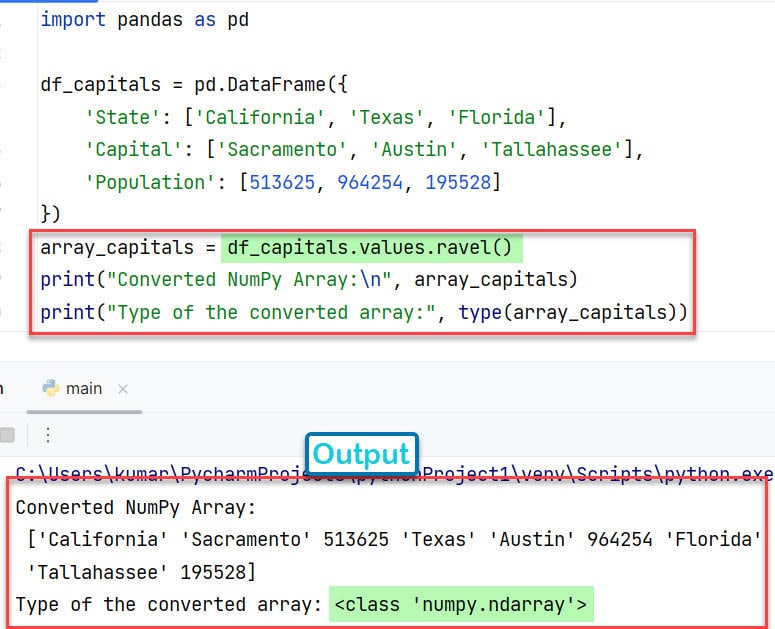 How To Convert The DataFrame To NumPy Array Without Index In Python [5