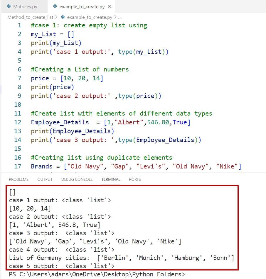 How To Create A List In Python [+5 Examples] Python Guides
