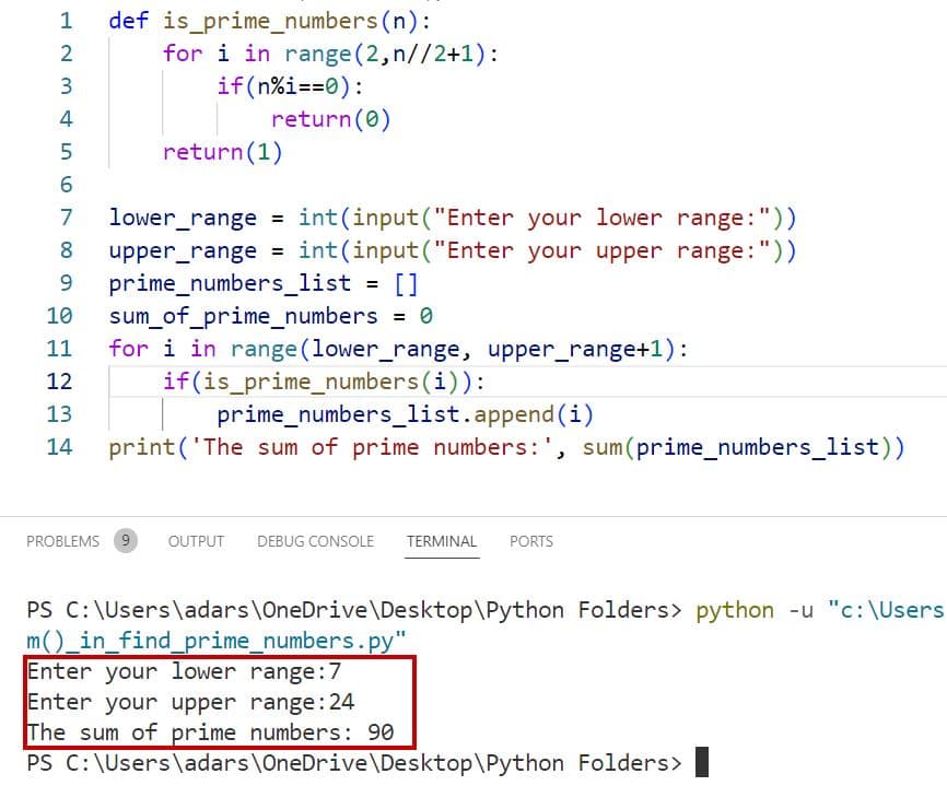 How To Find The Sum Of Prime Numbers In A Range In Python?[4 Examples