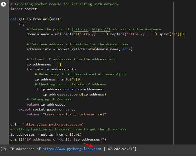 How To Get IP From A URL In Python? Python Guides