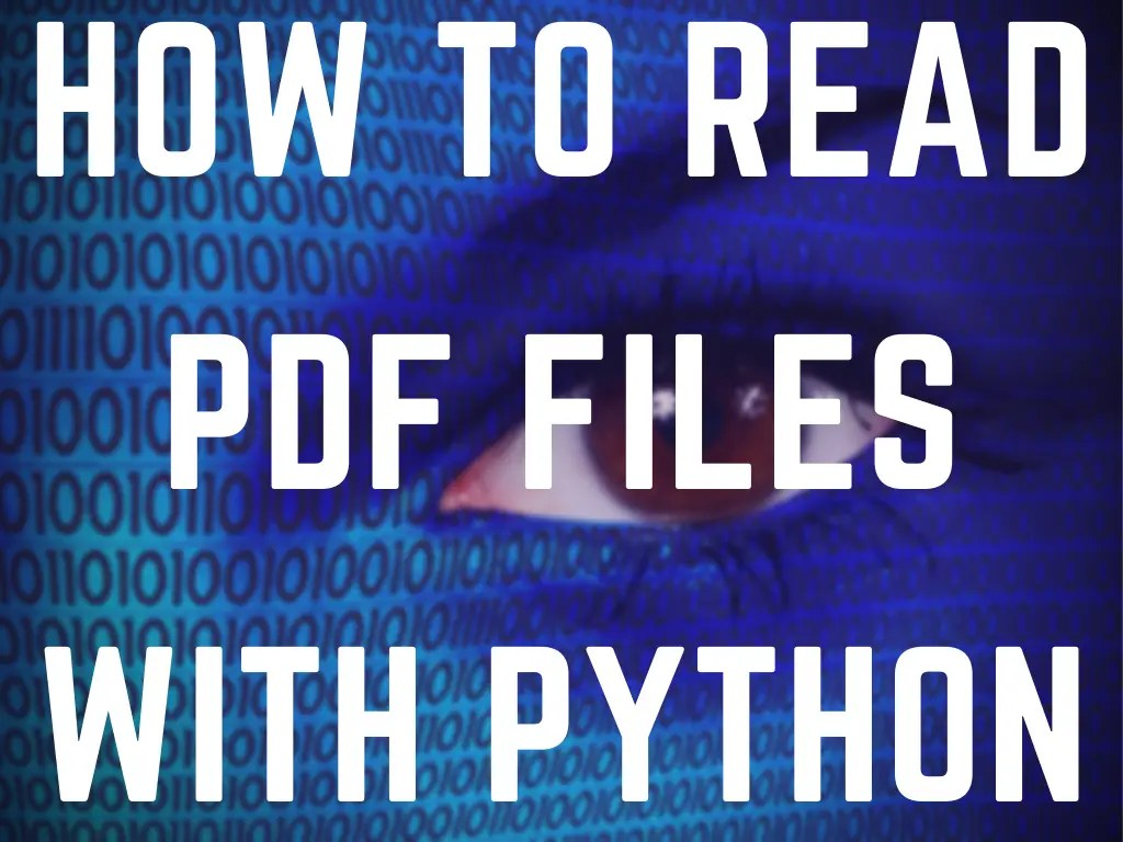 Can Python Read PDF Files? Python in 1 minute