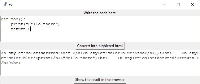Highlight code in html page using a Python script | python ...