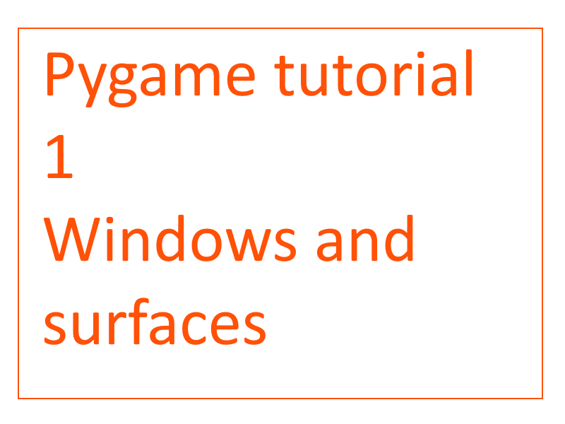 Pygame tutorial n. 1 | python programming