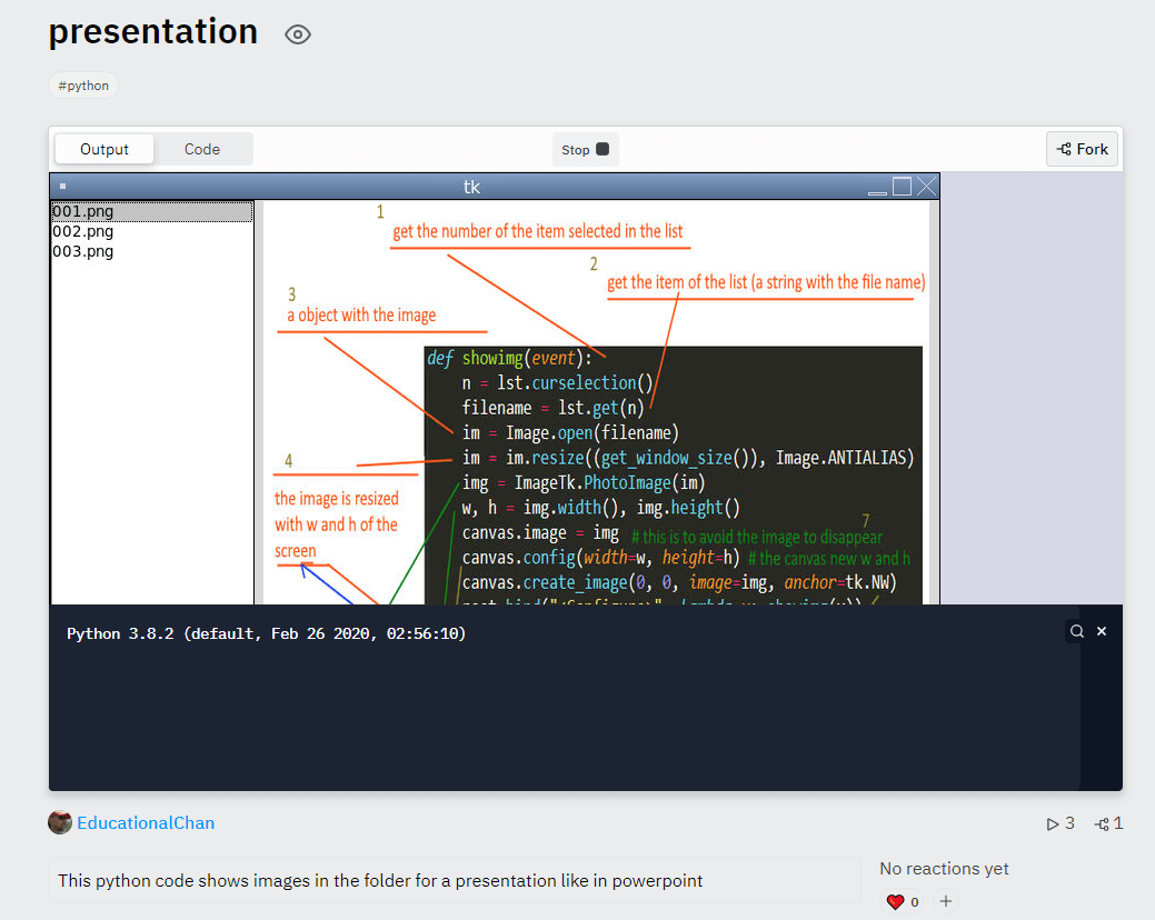 create a presentation with python